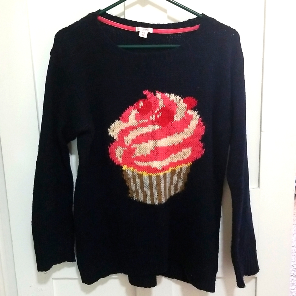 Navy blue cupcake sweater